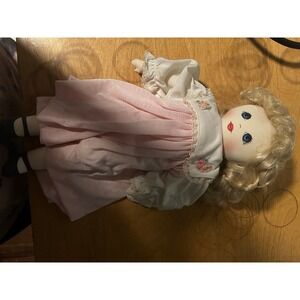 Vintage apple sauce doll with vintage baby dress